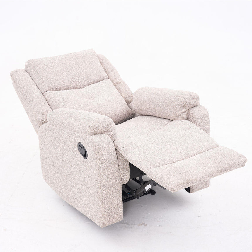 Ellison Cream Fabric Manual Recliner Sofa Set-7