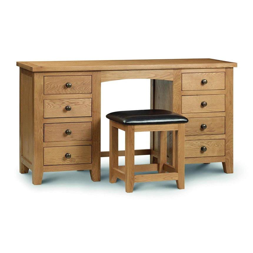 Marlborough Oak 8 Drawer Double Dressing Table-2