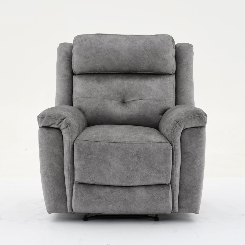 Sydney Grey Fabric Manual Recliner Armchair-4