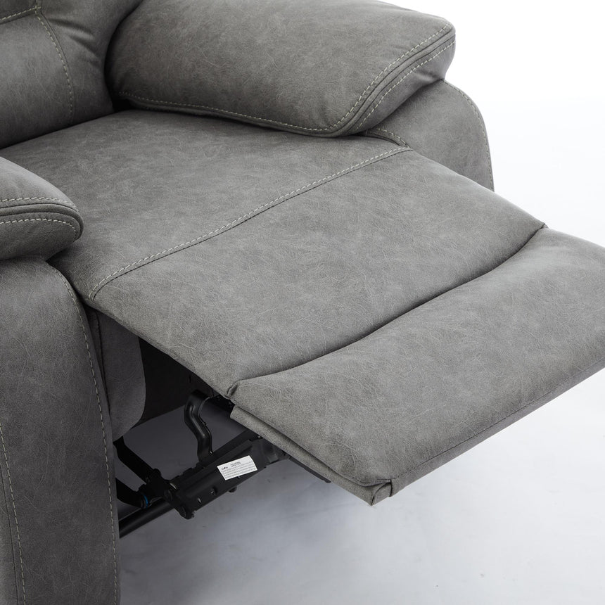 Hayley Grey Fabric Manual Recliner Armchair-9