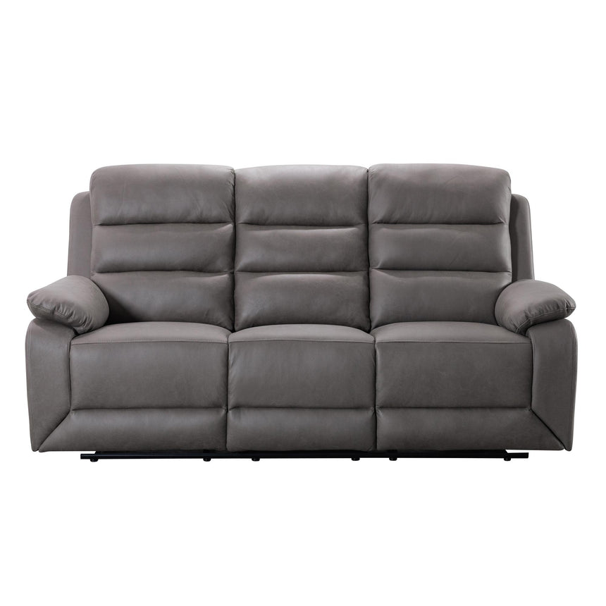 Bexley Grey Endurance Fabric 3+2 Seater Manual Recliner Sofa Set-2