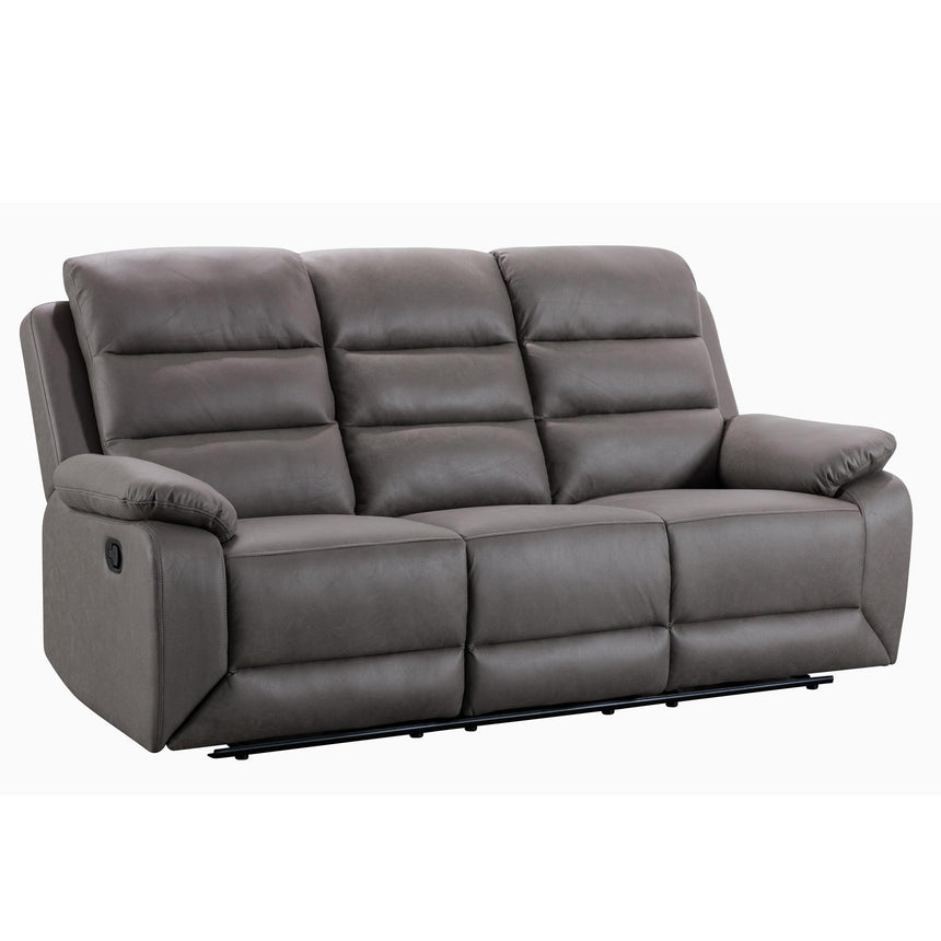 Bexley Grey Endurance Fabric 3+2 Seater Manual Recliner Sofa Set-3