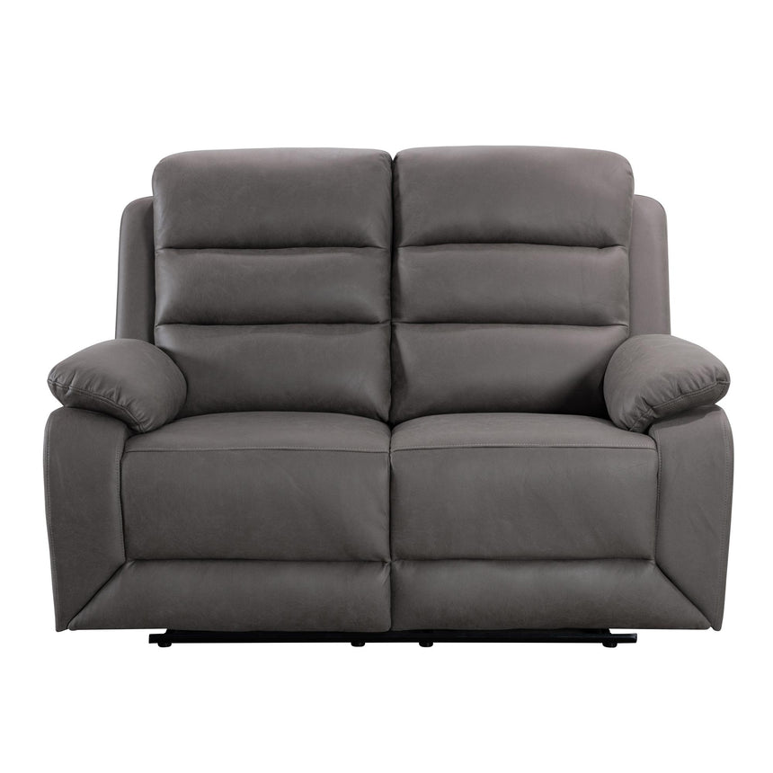 Bexley Grey Endurance Fabric 3+2 Seater Manual Recliner Sofa Set-4