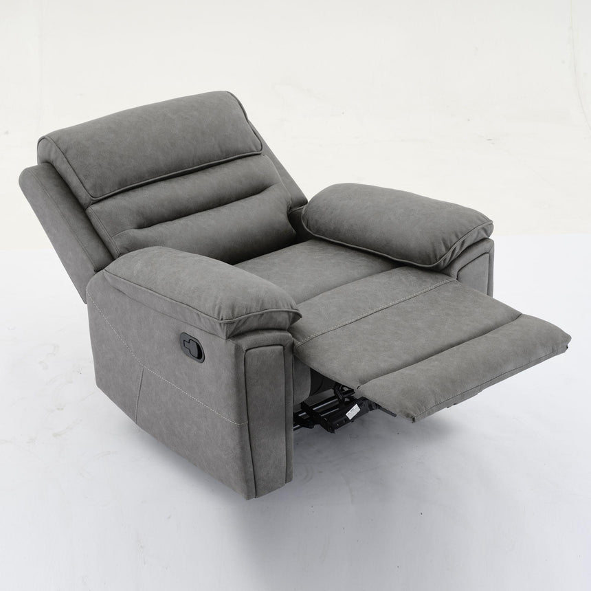 Helena Grey Endurance Fabric Manual Recliner Armchair-2