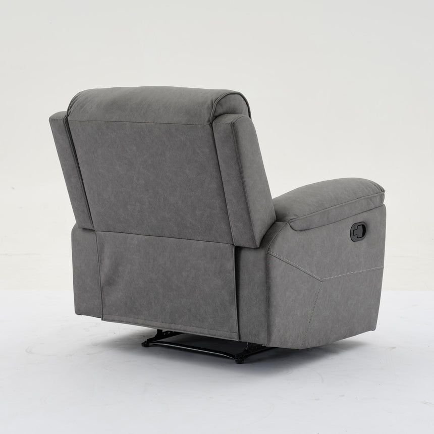 Helena Grey Endurance Fabric Manual Recliner Armchair-6