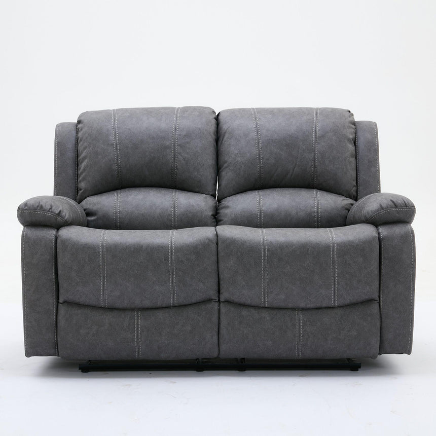 Zaria Grey Endurance Fabric 3+2+1 Seater Manual Recliner Sofa Set-4