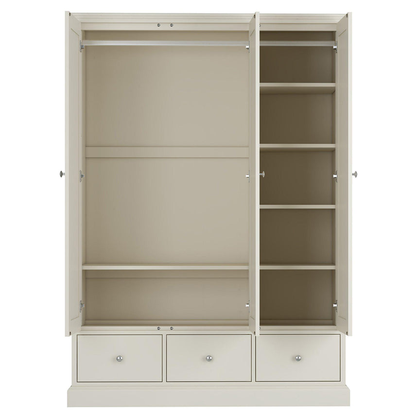 Bentley Designs Ashby Soft Grey 3 Door Combi Wardrobe-2
