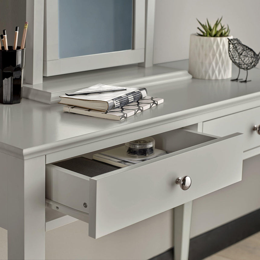 Bentley Designs Ashby Soft Grey Dressing Table with Drawer-2