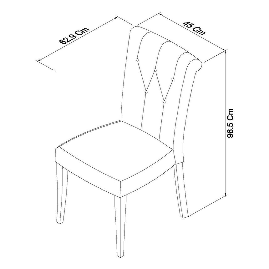 2 x Bentley Designs Hampstead Two Tone Ivory Bonded Leather Upholstered Dining Chair-5