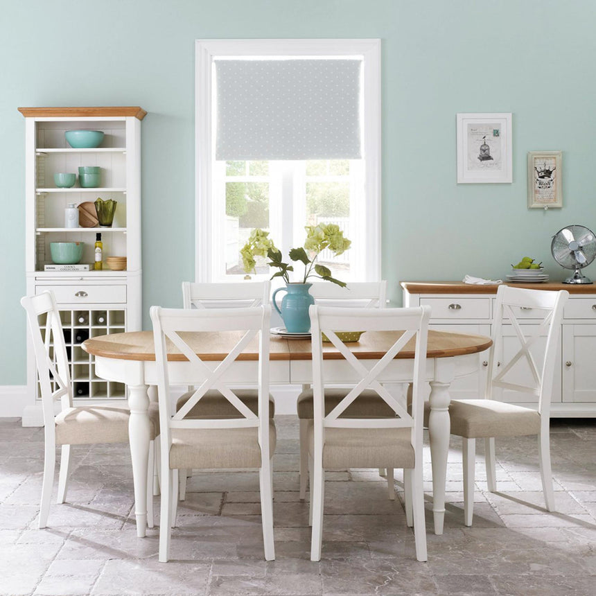 Bentley Designs Hampstead Two Tone 6 Seater Extending Dining Table-3