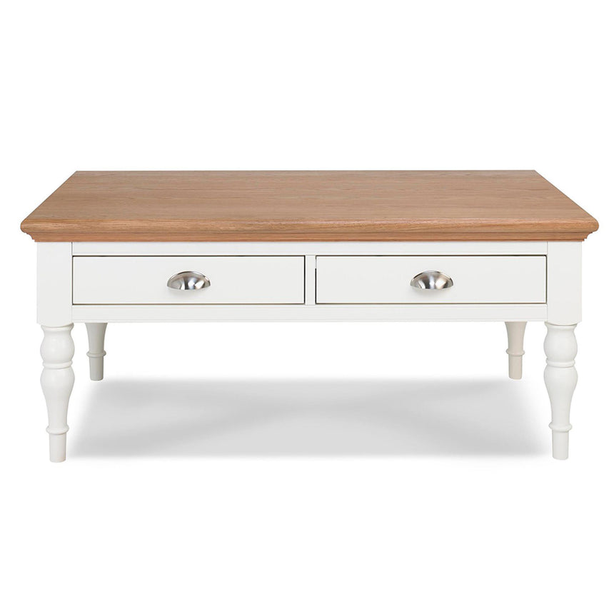 Bentley Designs Hampstead Two Tone Coffee Table - Turned Leg-2