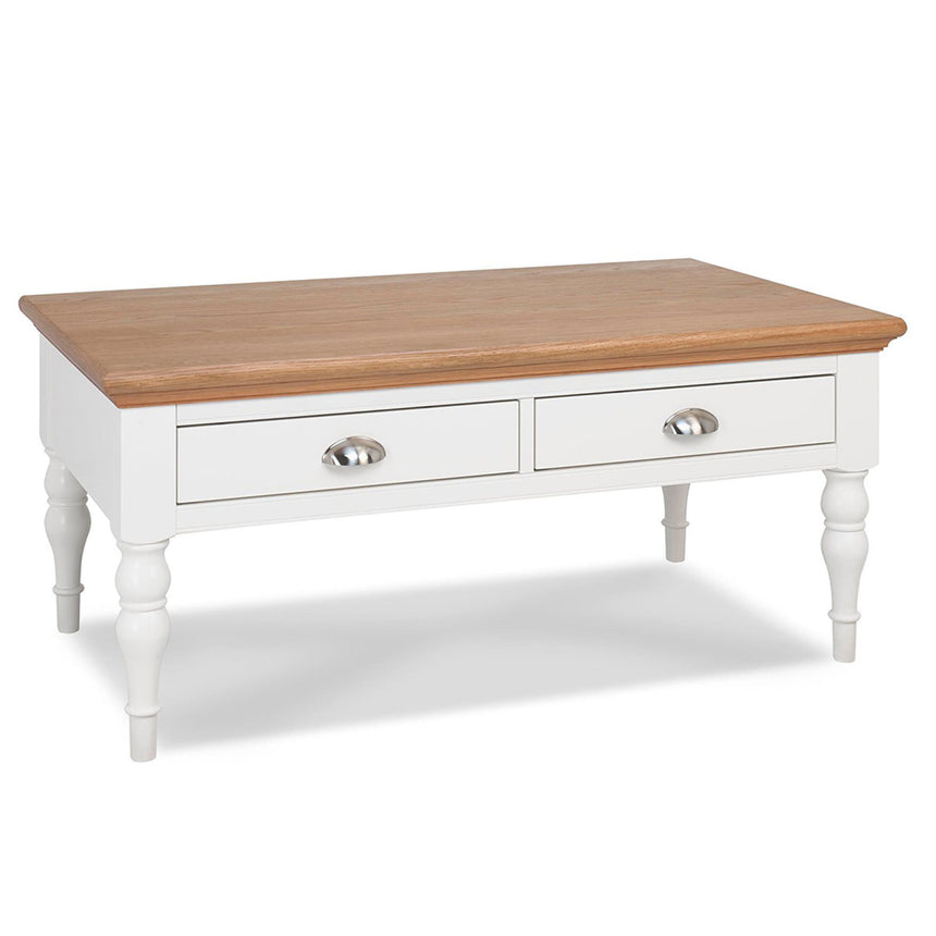 Bentley Designs Hampstead Two Tone Coffee Table - Turned Leg-3