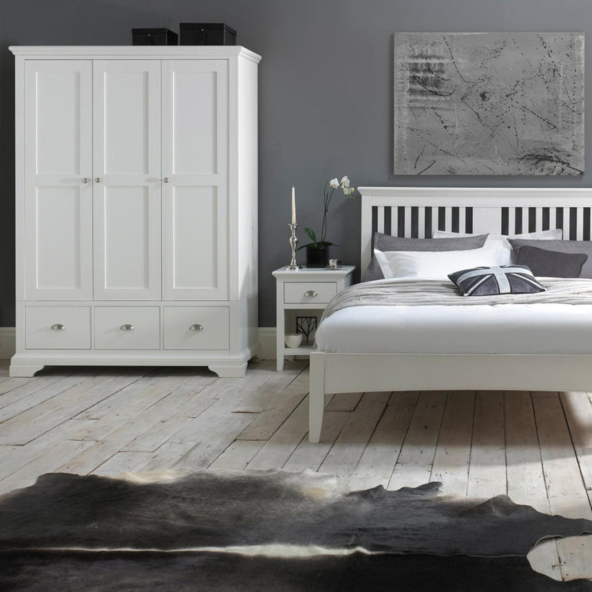 Bentley Designs Hampstead White 3 Door Combi Wardrobe-3