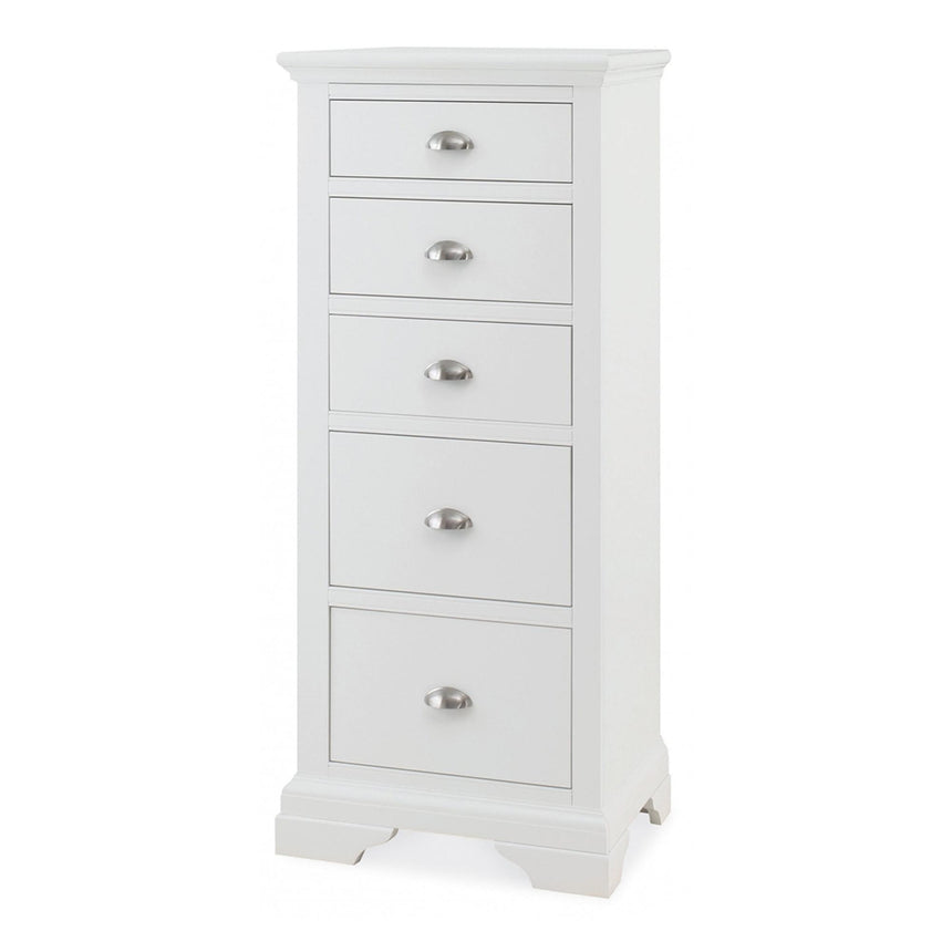 Bentley Designs Hampstead White 5 Drawer Tall Chest-2