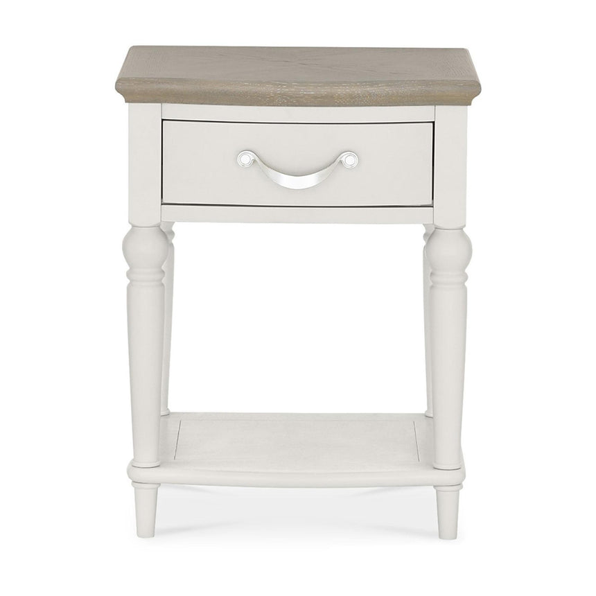 Bentley Designs Montreux Grey Washed Oak and Soft Grey 1 Drawer Bedside Cabinet-5