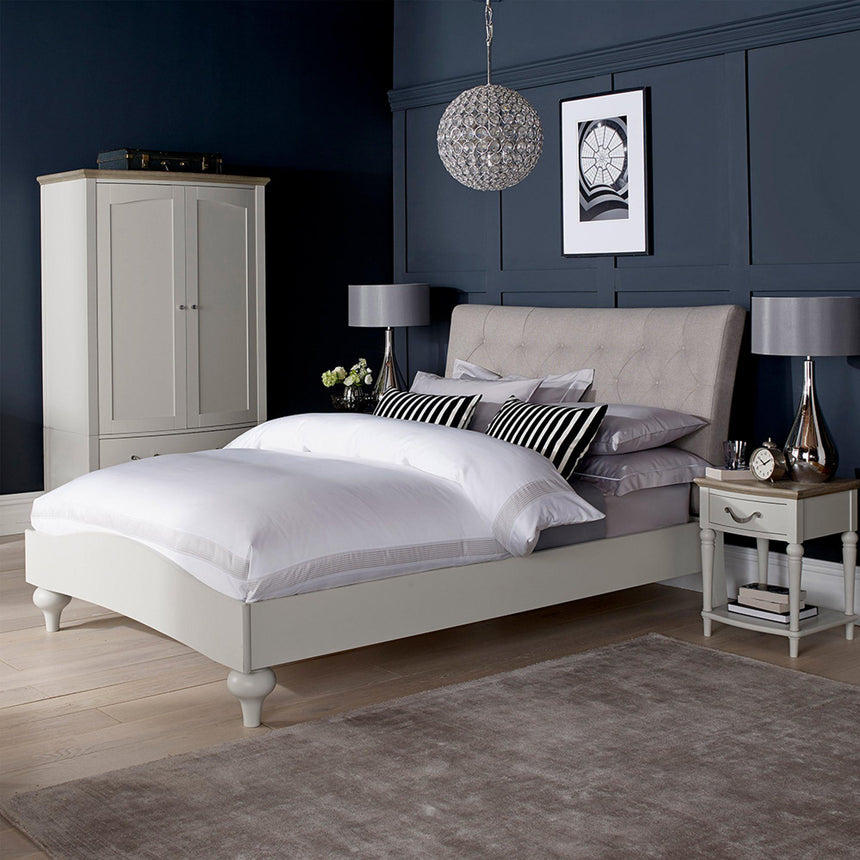 Bentley Designs Montreux Grey Washed Oak and Soft Grey 1 Drawer Bedside Cabinet-6