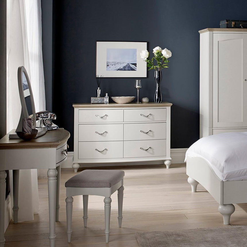 Bentley Designs Montreux Grey Washed Oak and Soft Grey 2+2 Drawer Chest-5
