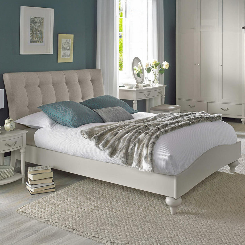 Bentley Designs Montreux Soft Grey and Pebble Grey Fabric 5ft King Size Bed-4