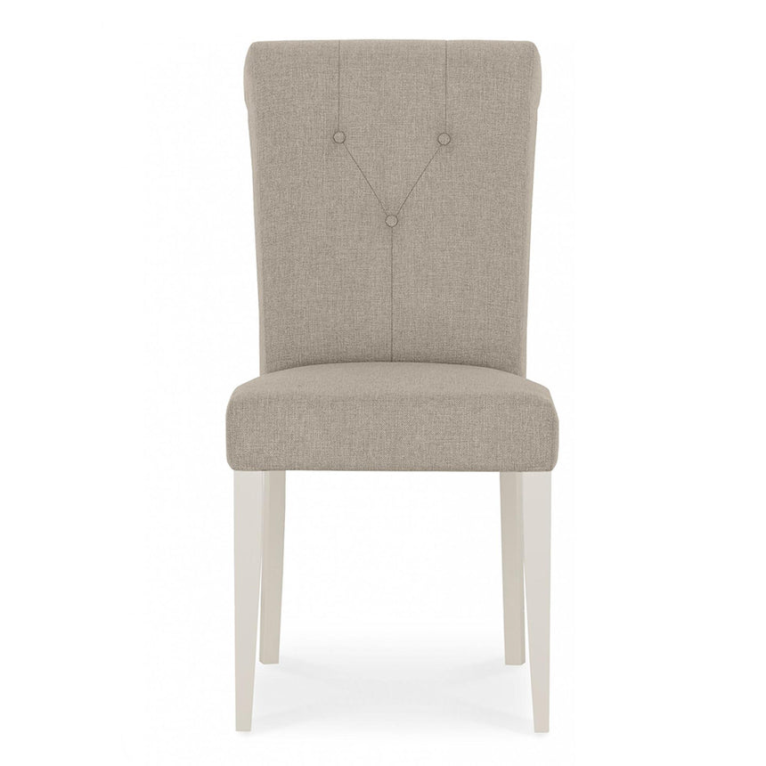 2 x Bentley Designs Montreux Soft Grey Upholstered Dining Chair - Pebble Grey Fabric-2