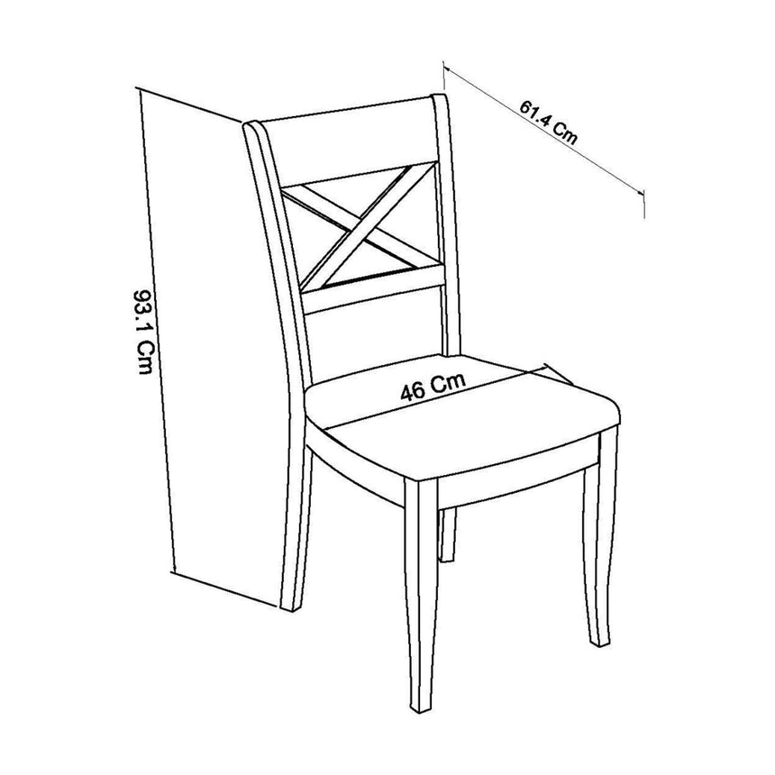 2 x Bentley Designs Montreux Soft Grey X Back Dining Chair - Grey Bonded Leather-6