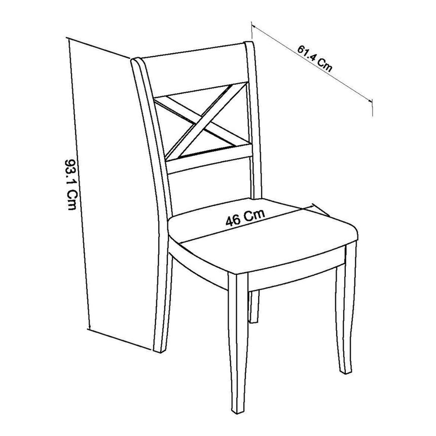 2 x Bentley Designs Montreux Soft Grey X Back Dining Chair - Pebble Grey Fabric-5