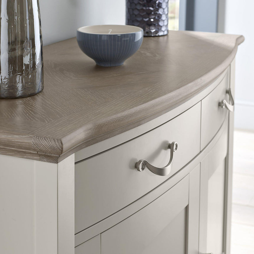 Bentley Designs Montreux Grey Washed Oak and Soft Grey 2 Drawer Narrow Sideboard-4
