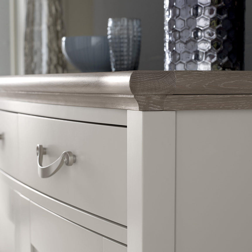 Bentley Designs Montreux Grey Washed Oak and Soft Grey 3 Drawer Wide Sideboard-3