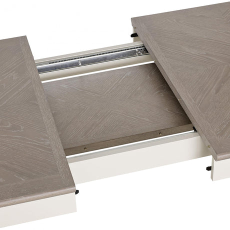 Bentley Designs Montreux Grey Washed Oak and Soft Grey 4 Seater Extending Dining Table-2