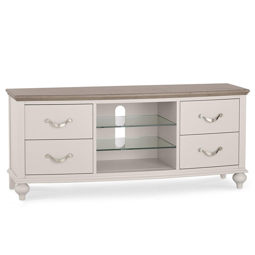 Bentley Designs Montreux Grey Washed Oak and Soft Grey Entertainment Unit 43in Plasma-2
