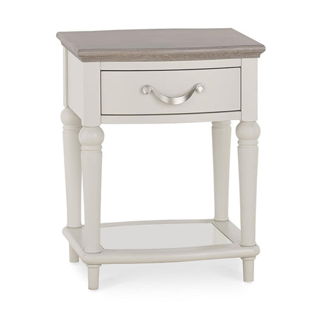 Bentley Designs Montreux Grey Washed Oak and Soft Grey Lamp Table with Drawer-2