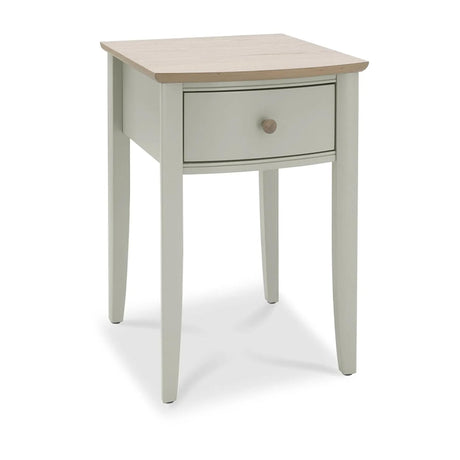 Bentley Designs Whitby Scandi Oak and Soft Grey 1 Drawer Bedside Cabinet-2