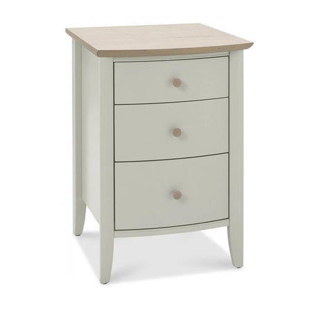Bentley Designs Whitby Scandi Oak and Soft Grey 3 Drawer Bedside Cabinet-2