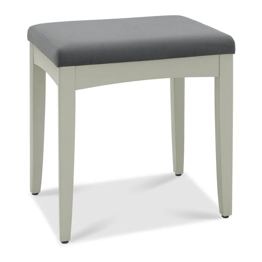 Bentley Designs Whitby Soft Grey Velvet Stool-Gun Metal-2