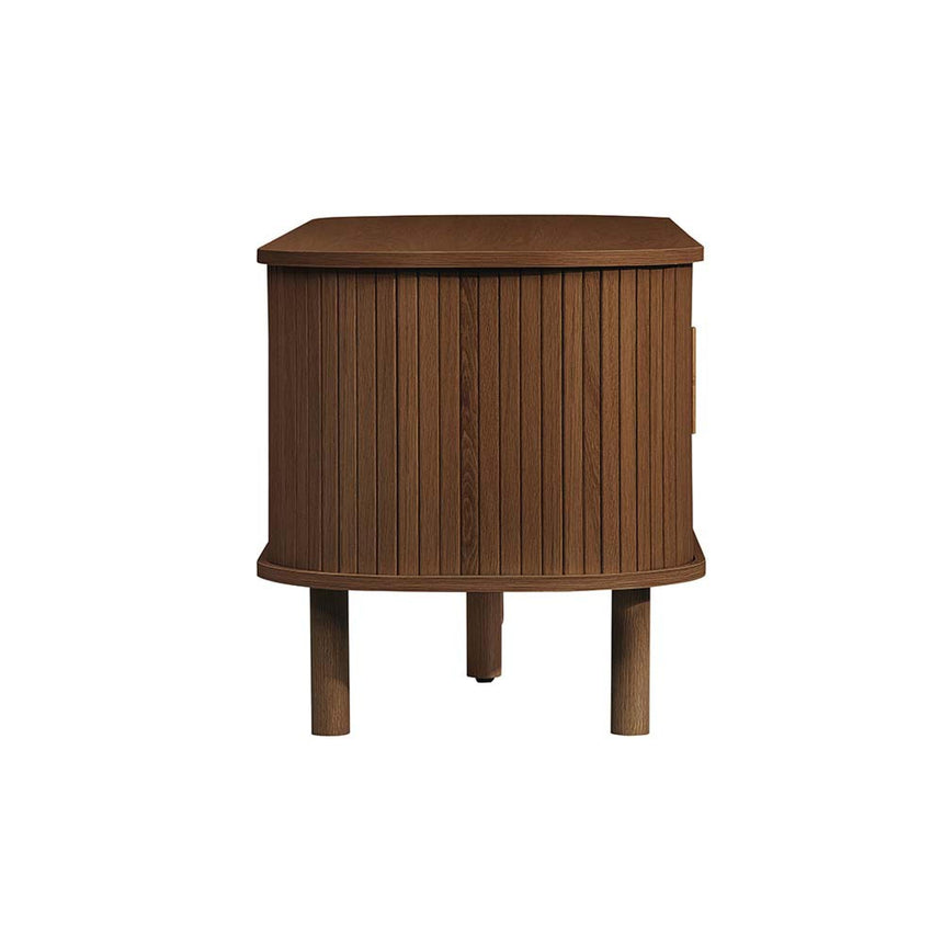 Axel Walnut Fluted 140cm Curved TV Unit-5