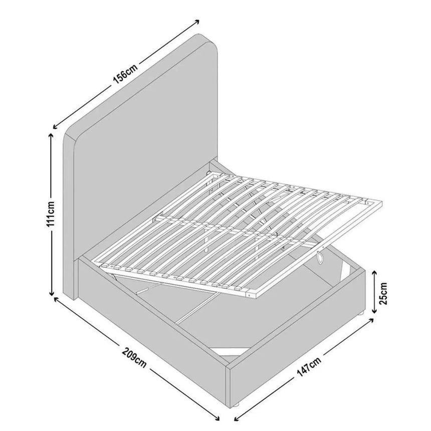 Ashby Beige Fabric 4ft 6in Double Ottoman Storage Bed-10