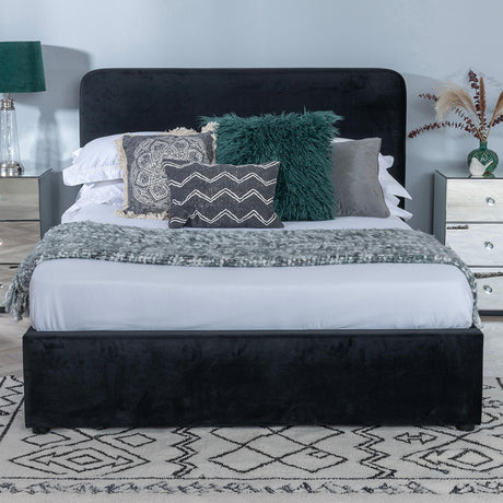 Ashby Black Fabric Bed-2