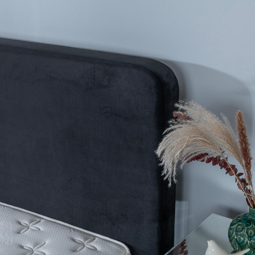 Ashby Black Fabric Ottoman Storage Bed-5