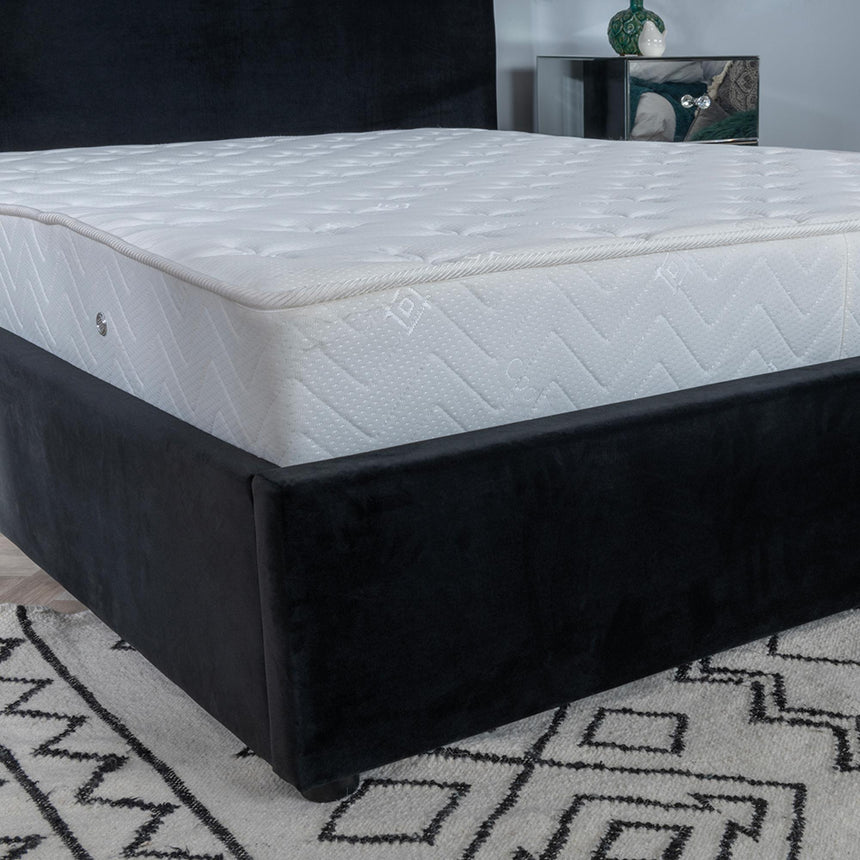 Ashby Black Fabric Ottoman Storage Bed-7
