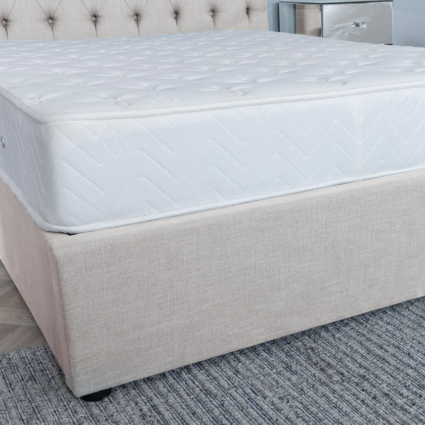 Sandra Oatmeal Fabric Ottoman Storage Bed-7