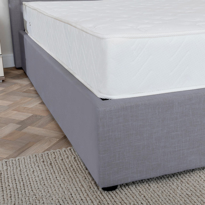 Sutton Light Grey Fabric Ottoman Storage Bed-8