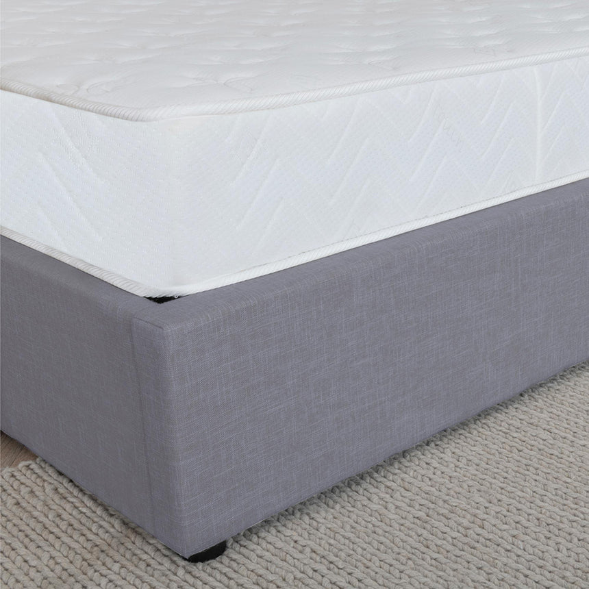 Sutton Light Grey Fabric Ottoman Storage Bed-9