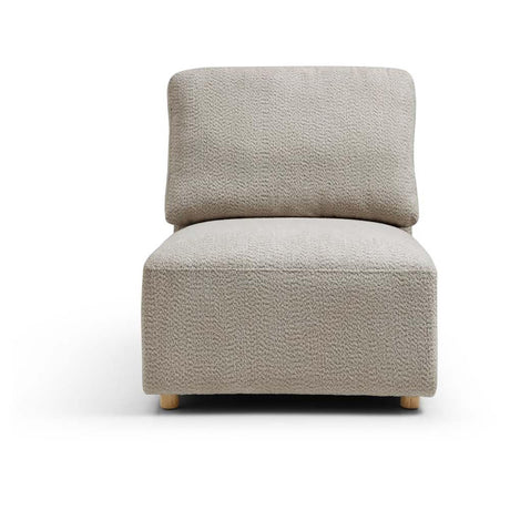 Como Taupe Boucle Fabric Armless Chair-2