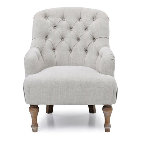 Bianca Antheia Cream Linen Fabric Armchair-2