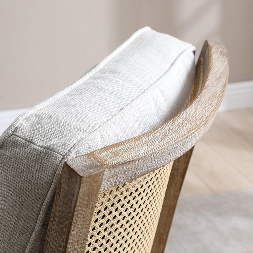 Cecilia Grey Fabric Armchair-7