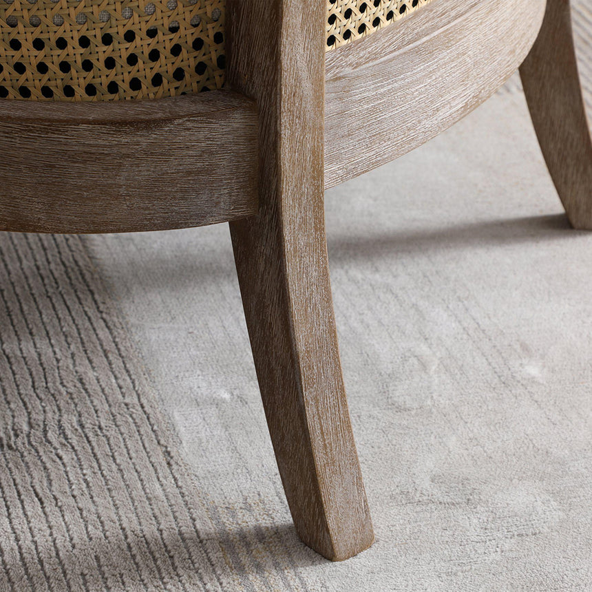 Cecilia Grey Fabric Armchair-10