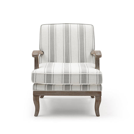Colwell Gaia Textured Stripe Natural Fabric Armchair-2