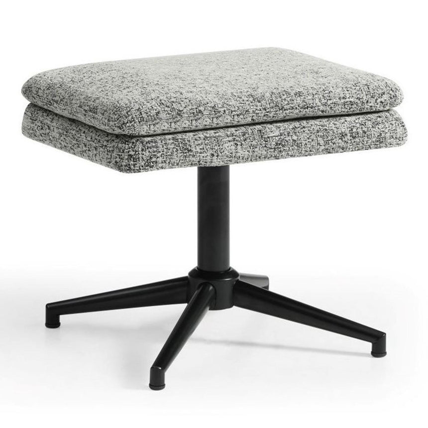 Hugo Grey Fabric Swivel Chair with Footstool-7