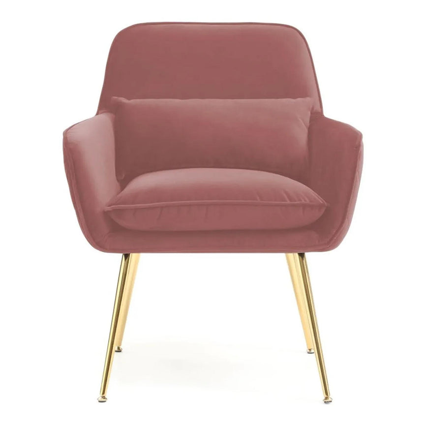 Jess Pink Velvet Fabric Accent Chair-2