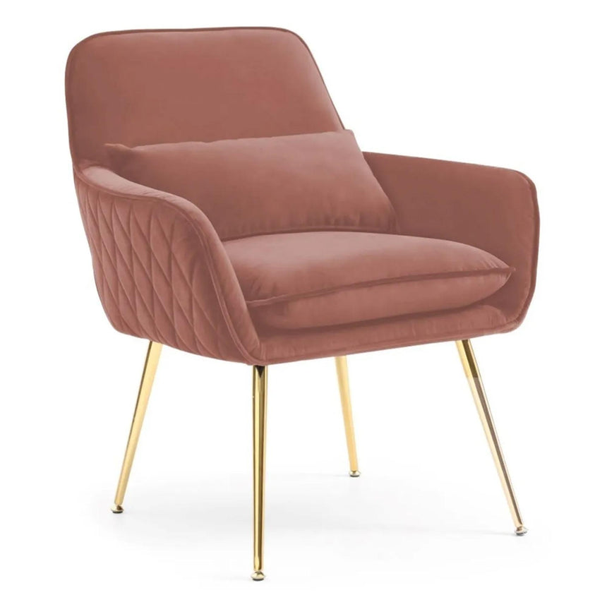 Jess Pink Velvet Fabric Accent Chair-4