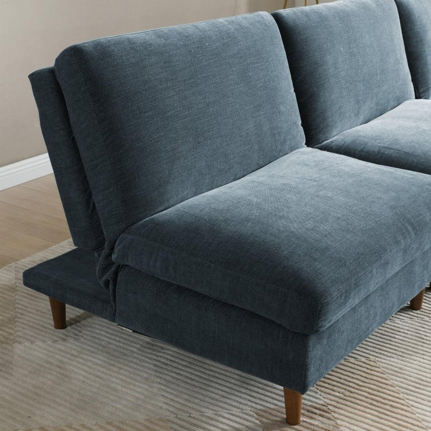 Scott Eryx Chenille Navy Blue Fabric Click Clack Chair-2